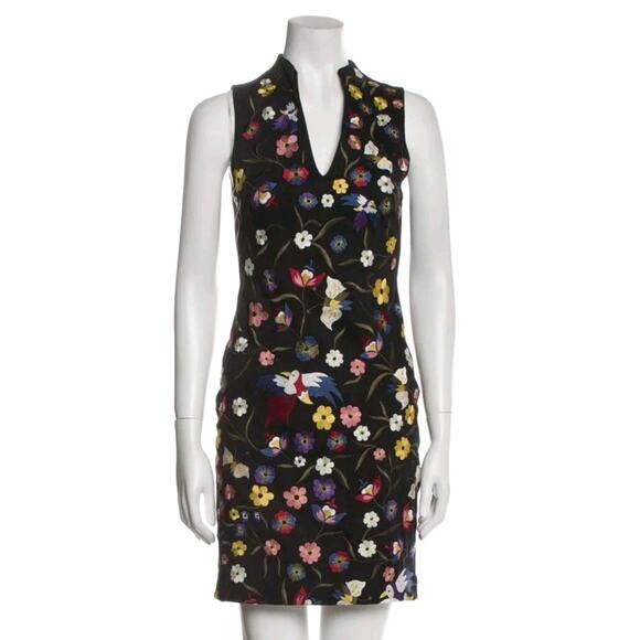 Alice + Olivia Embroidered Dress Floral Birds Flowers Butterfly Sz 2 (V5 - Picture 3 of 10